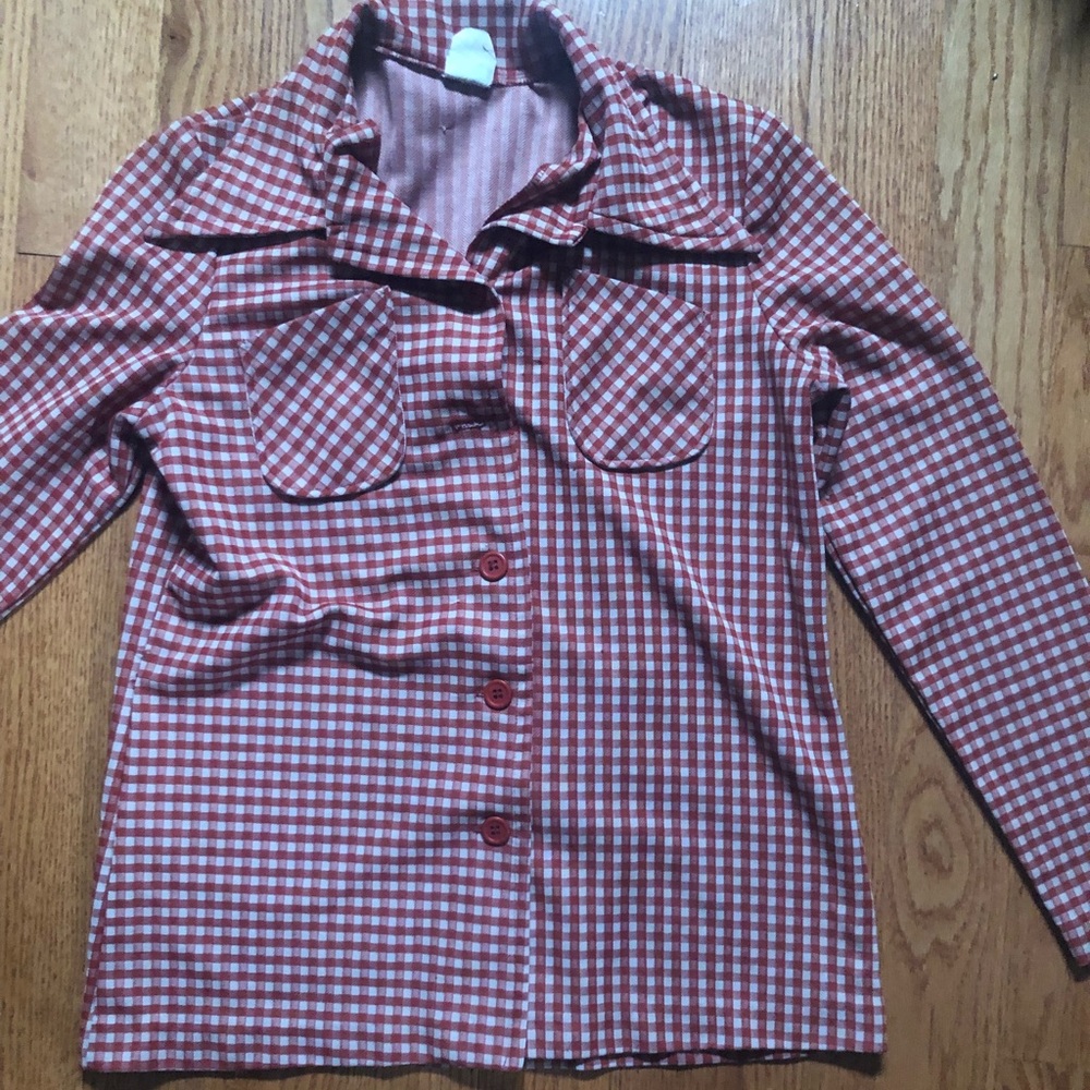 Buttown Down Plaid Top